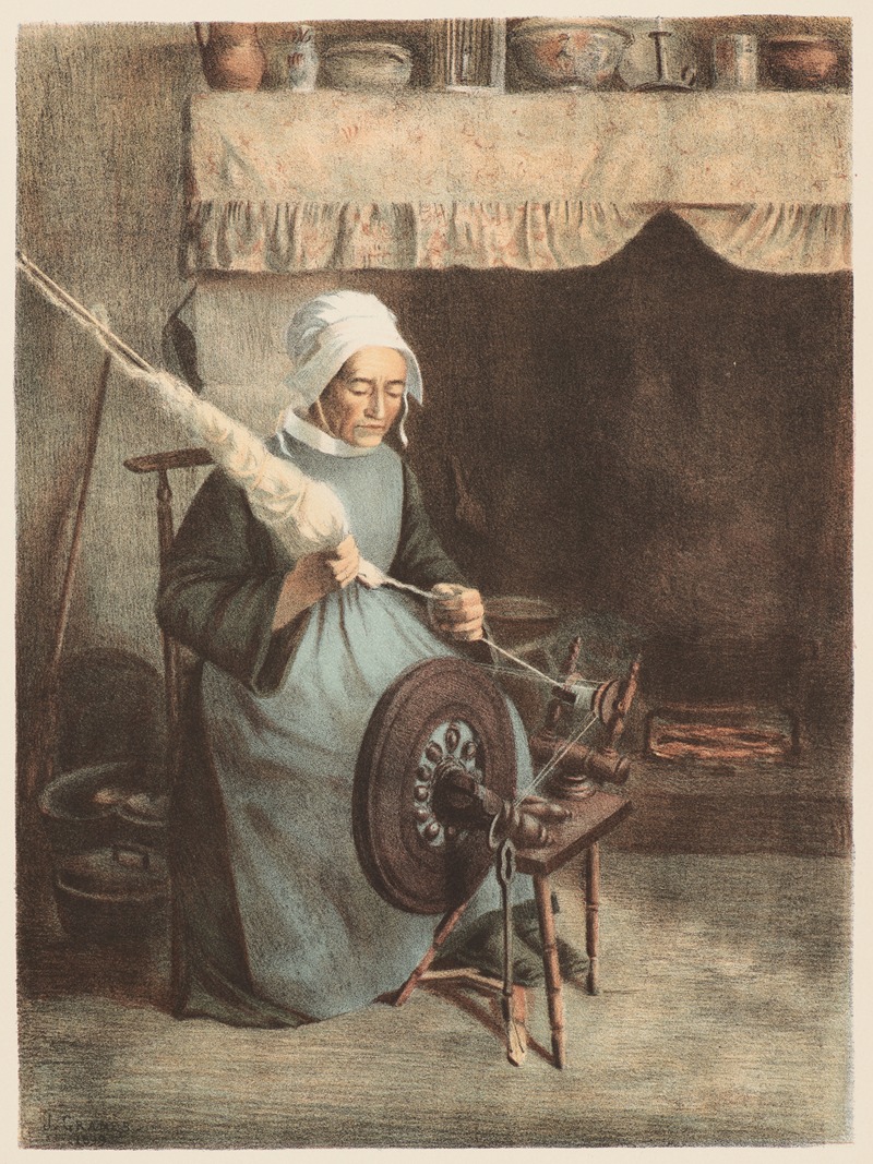 Jeanne Granes - L’Aieule (Woman Spinning)
