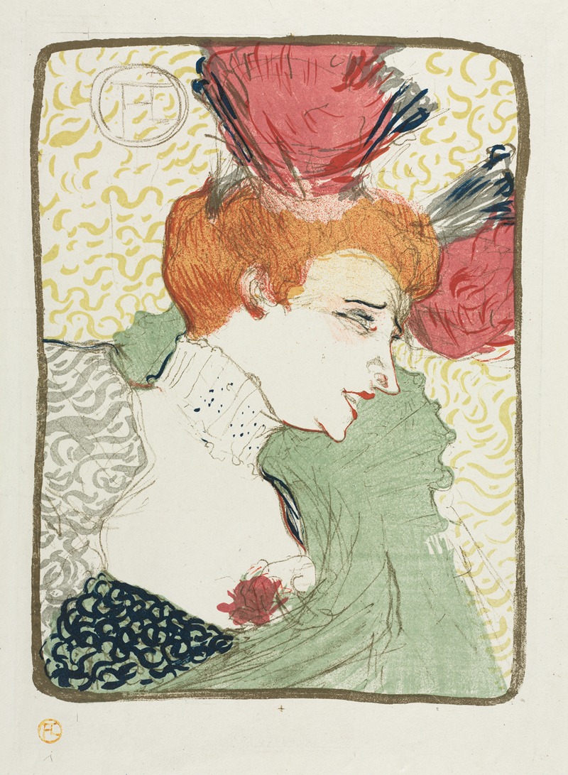 Henri de Toulouse-Lautrec - Bust Of Mademoiselle Lender