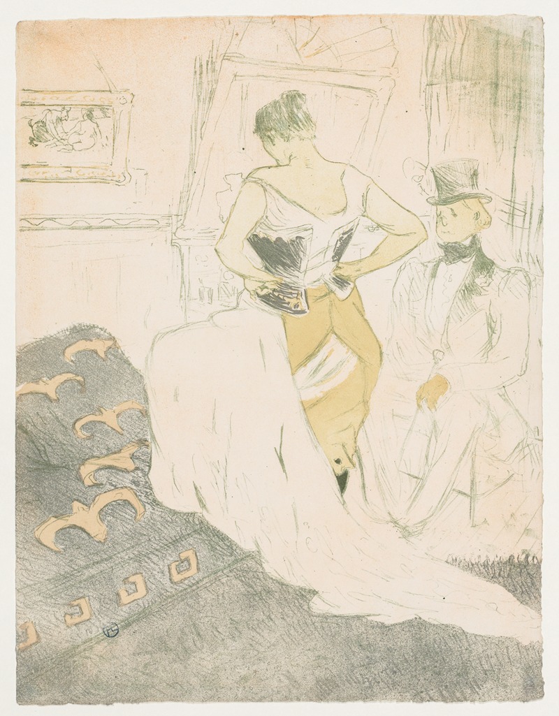 Henri de Toulouse-Lautrec - Elles, Woman In A Corset