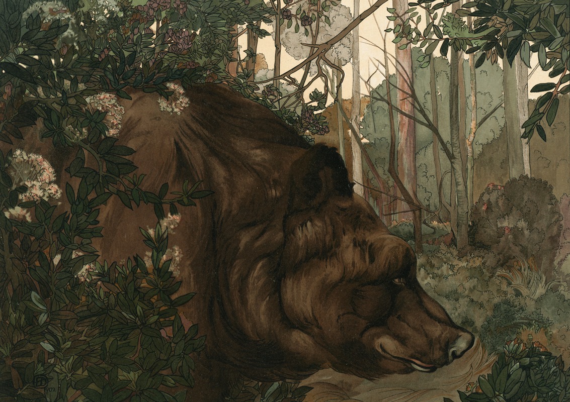 Maurice And Edward Detmold - Baloo In The Forest
