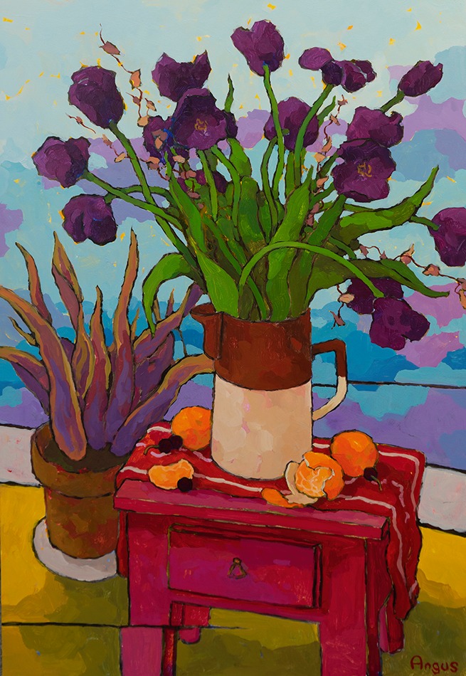 Arrangement Of Regal Tulips by Angus Wilson - Artvee