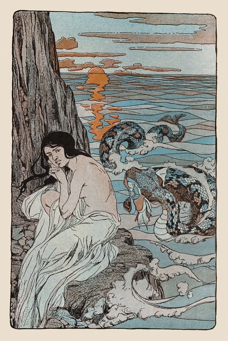 Maud Hunt Squire - Andromeda crouched trembling on the rock waiting for what might befall