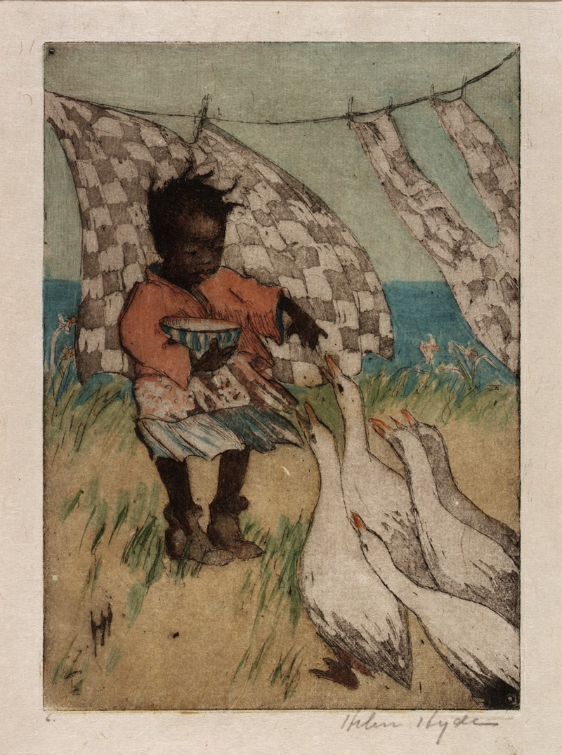 Helen Hyde - Feeding the Geese