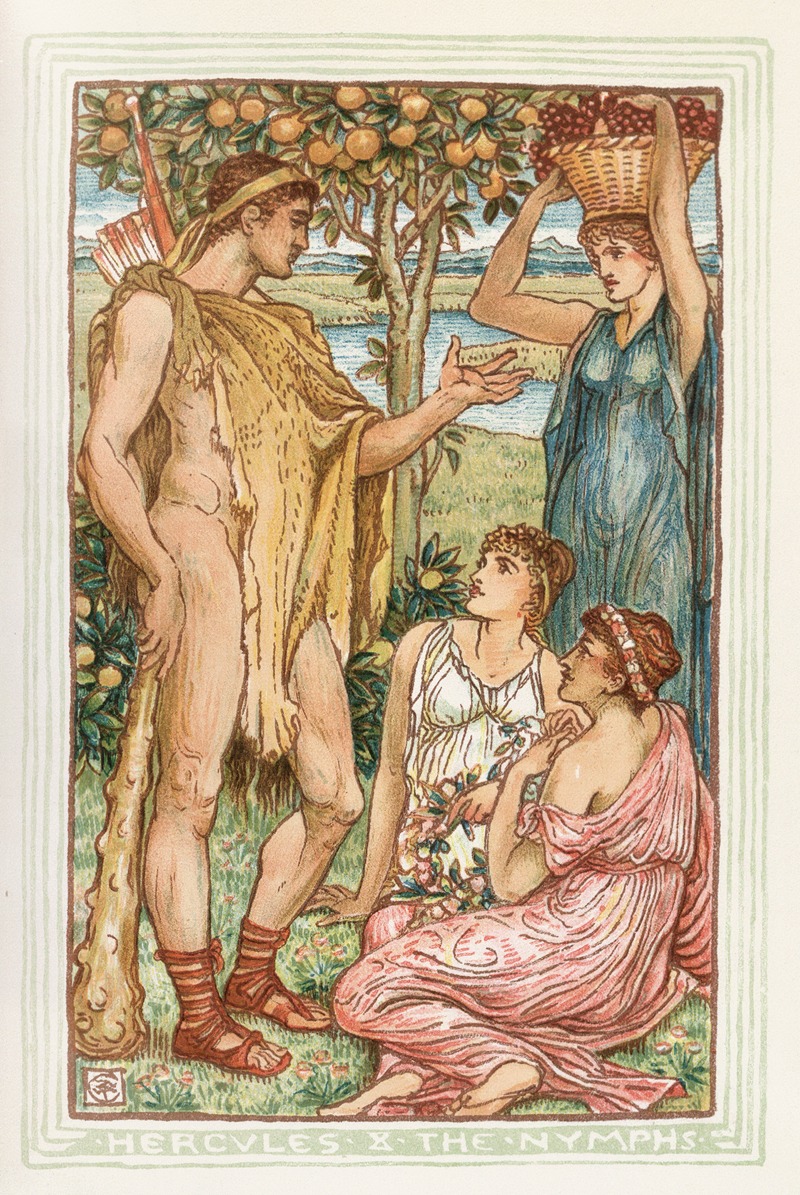 Walter Crane - Hercules and the nymphs