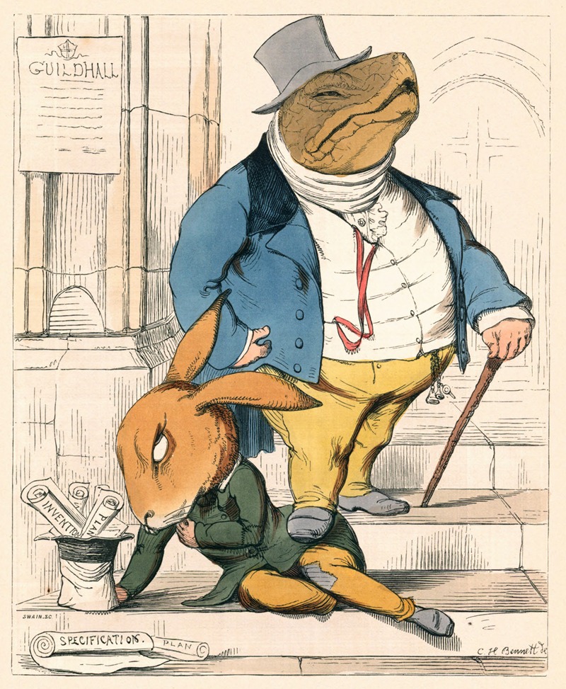 Charles Henry Bennett - The Hare And The Tortoise