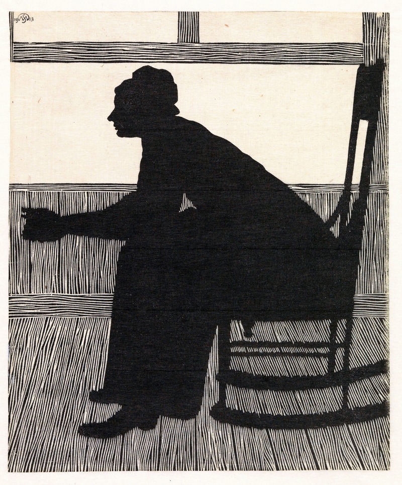 Samuel Jessurun de Mesquita - Silhouet (Vrouw in schommelstoel)