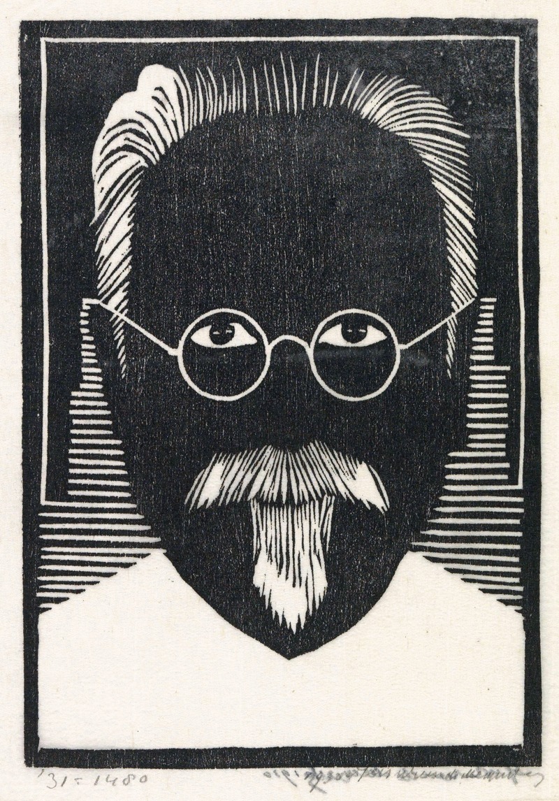 Samuel Jessurun de Mesquita - Zelfportret met bril en sik