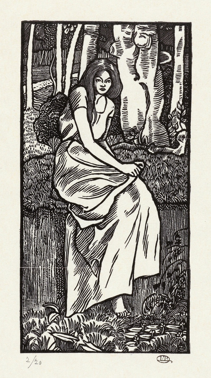 Lucien Pissarro - Vrouw in een bos