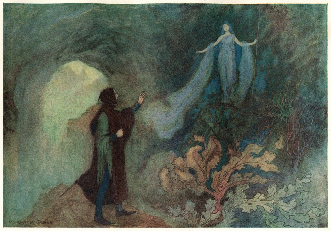 Warwick Goble - The Fairy appearing to the Prince in the Grotto