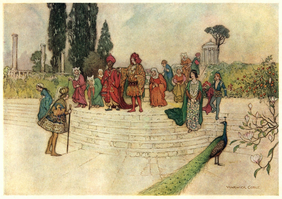Warwick Goble - The Prince and Zoza, with the Story-Tellers