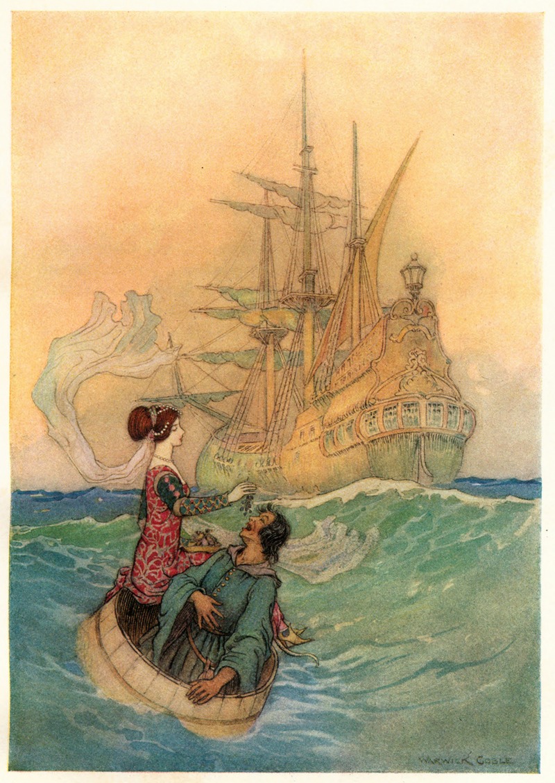 Warwick Goble - Vastolla and Peruonto approaching the Ship