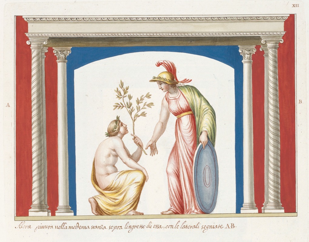 Pierre-Jean Mariette - Altra pittura nella medema stanza sopra l’ingresso di essa, con le laterali segniate A. B.