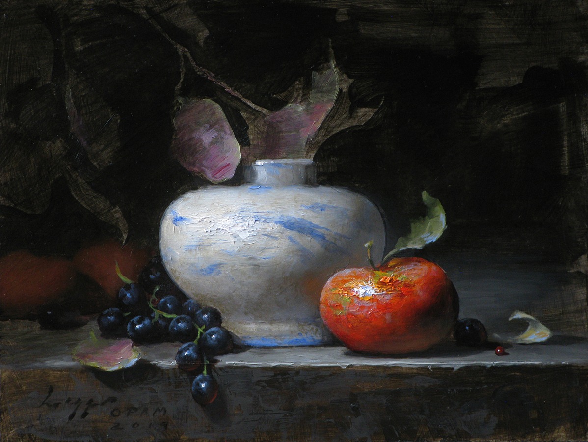 Apples and a Vase by Jeff Legg - Artvee