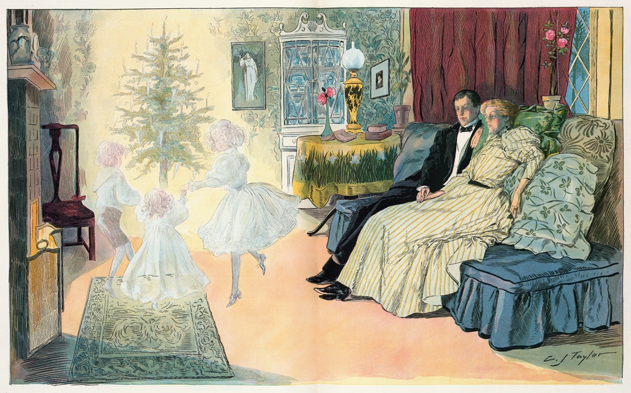 Charles Jay Taylor - Their first Christmas eve; – a vision of the future