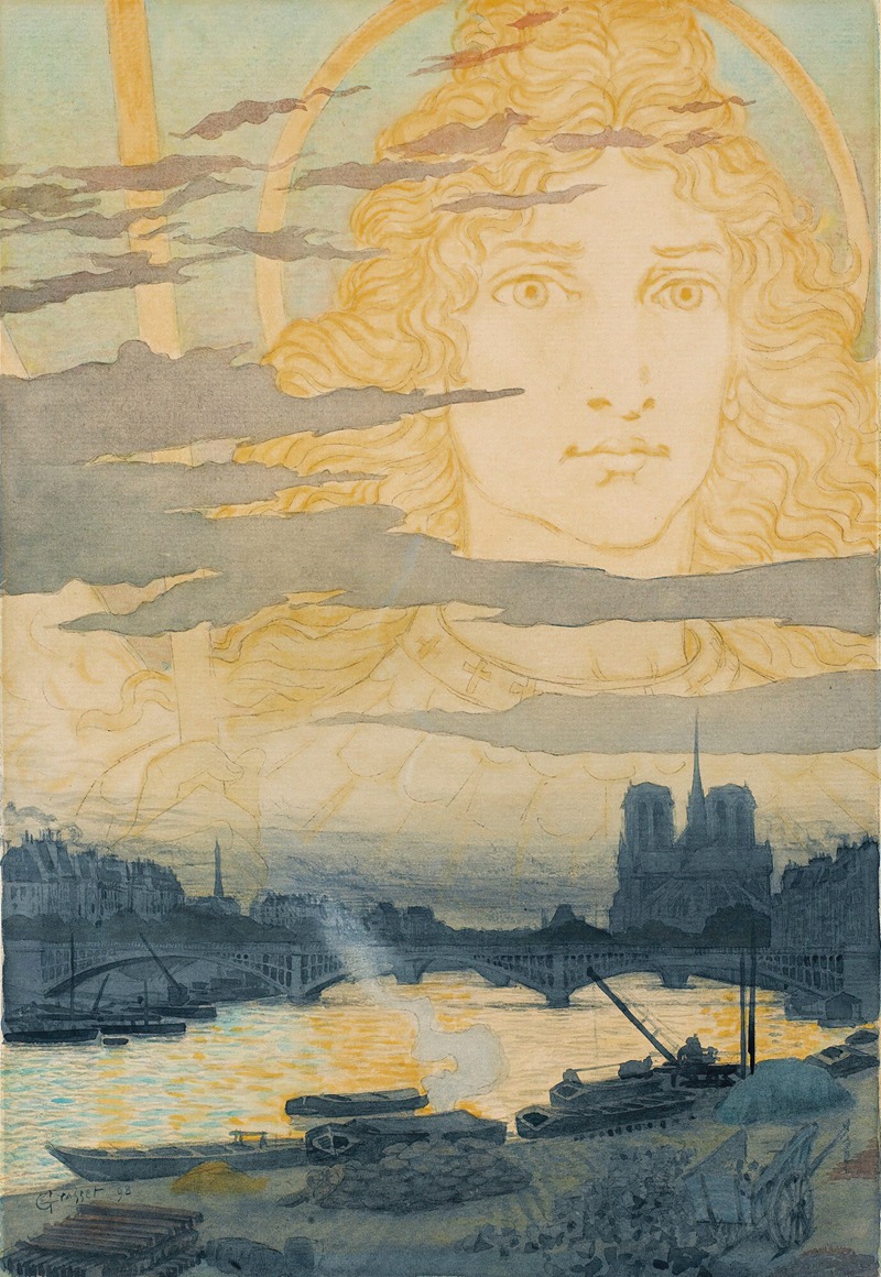 Eugène Grasset - Sainte Geneviève Veillant Sur Paris
