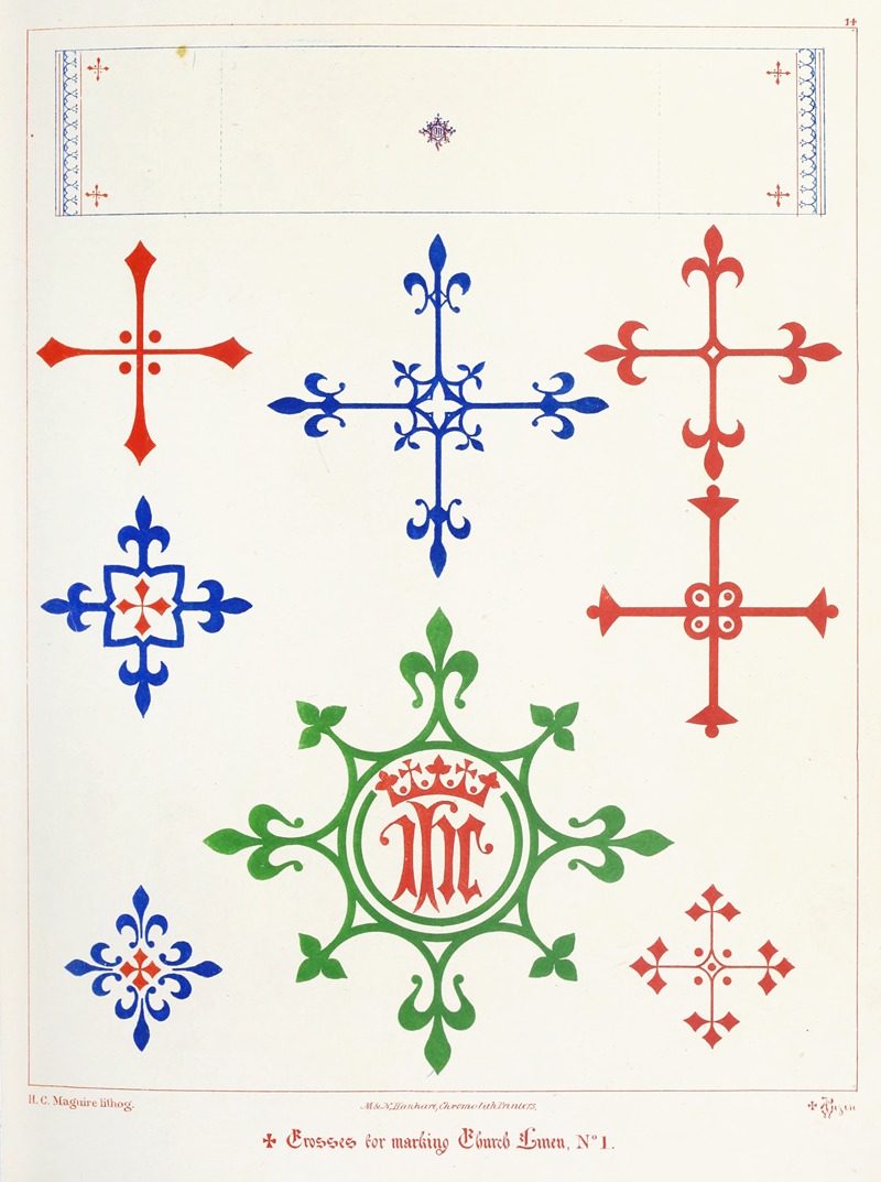Augustus Pugin - Crosses for marking Altar Linen