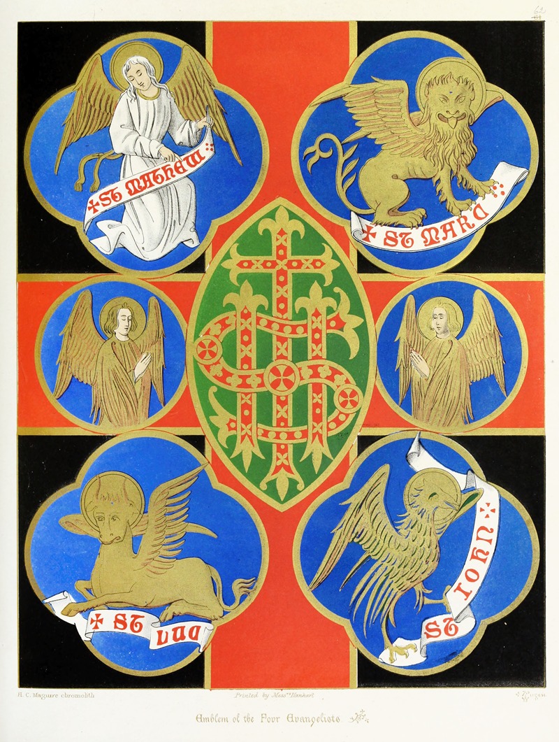 Augustus Pugin - Emblems of the Four Evangelists