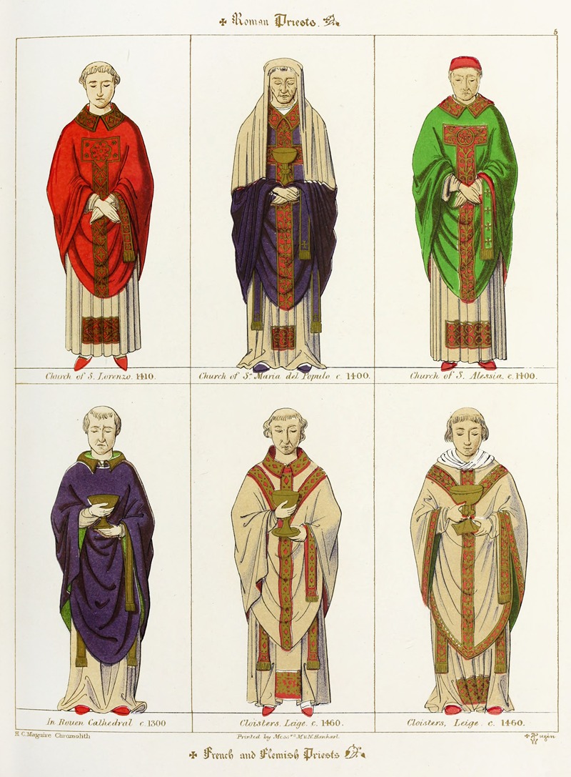 Augustus Pugin - Roman, French, and Flemish Priests