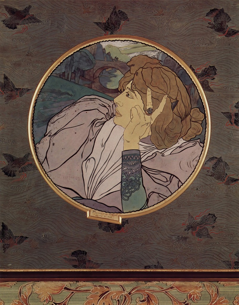 Georges de Feure - Die Stimme des Bösen oder Melancholie, Tondo