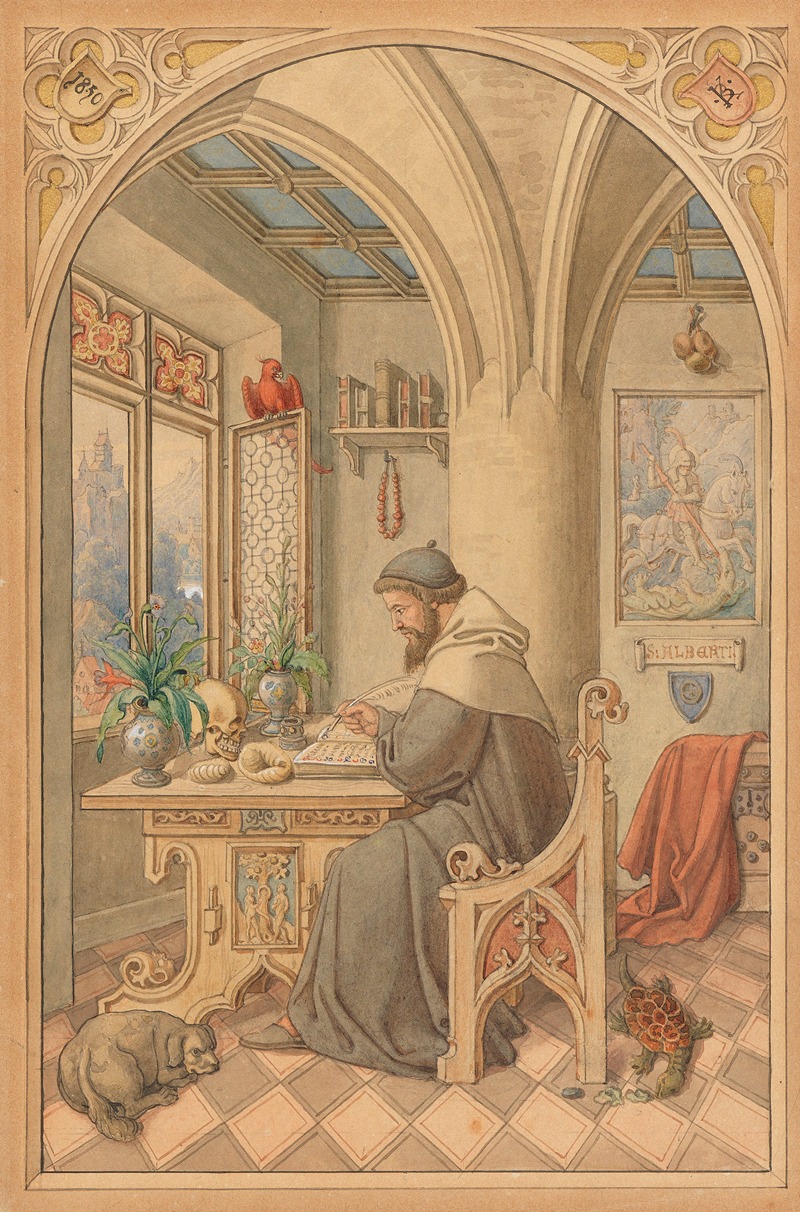 Karl Ballenberger - Der Hl. Albertus Magnus in seinem Studierzimmer