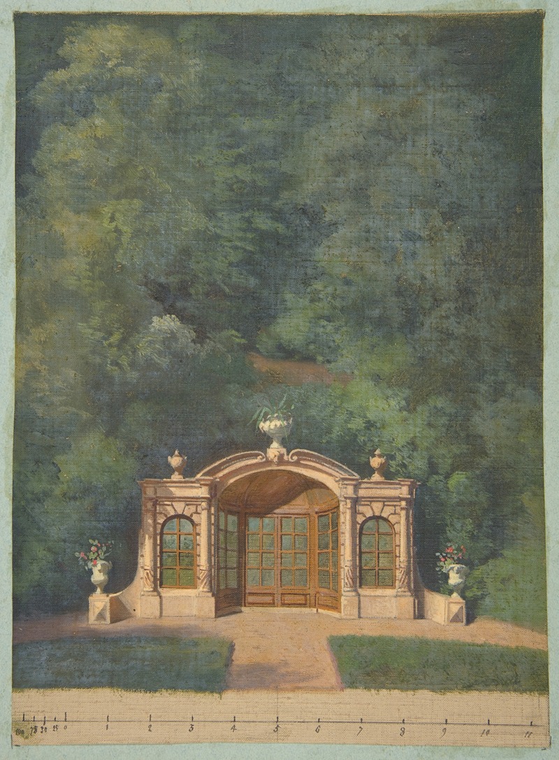 Jules-Edmond-Charles Lachaise - A garden pavilion in a forested landscape