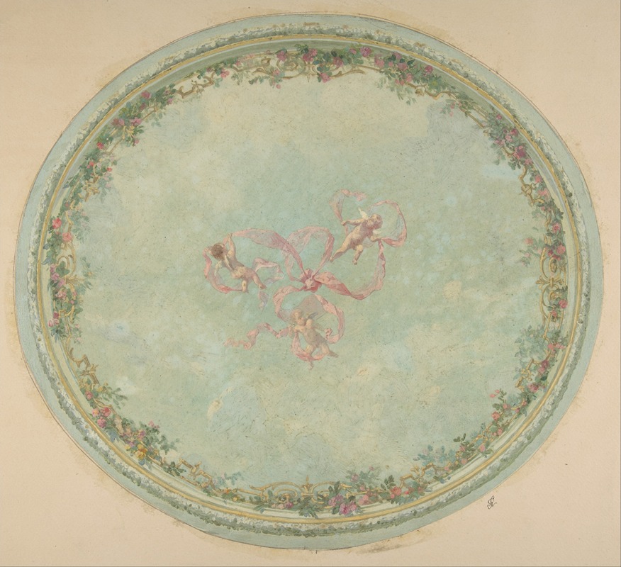 Jules-Edmond-Charles Lachaise - Ceiling Design for the Pless Chateau, Silesia