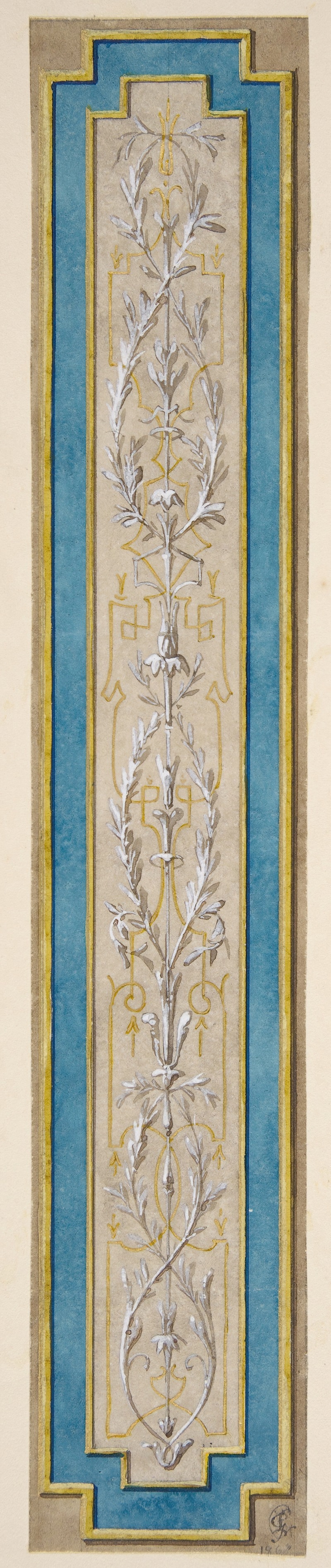 Jules-Edmond-Charles Lachaise - Design for a decorative panel painted in rococco style