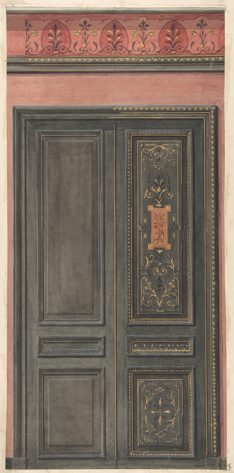 Jules-Edmond-Charles Lachaise - Design for a door