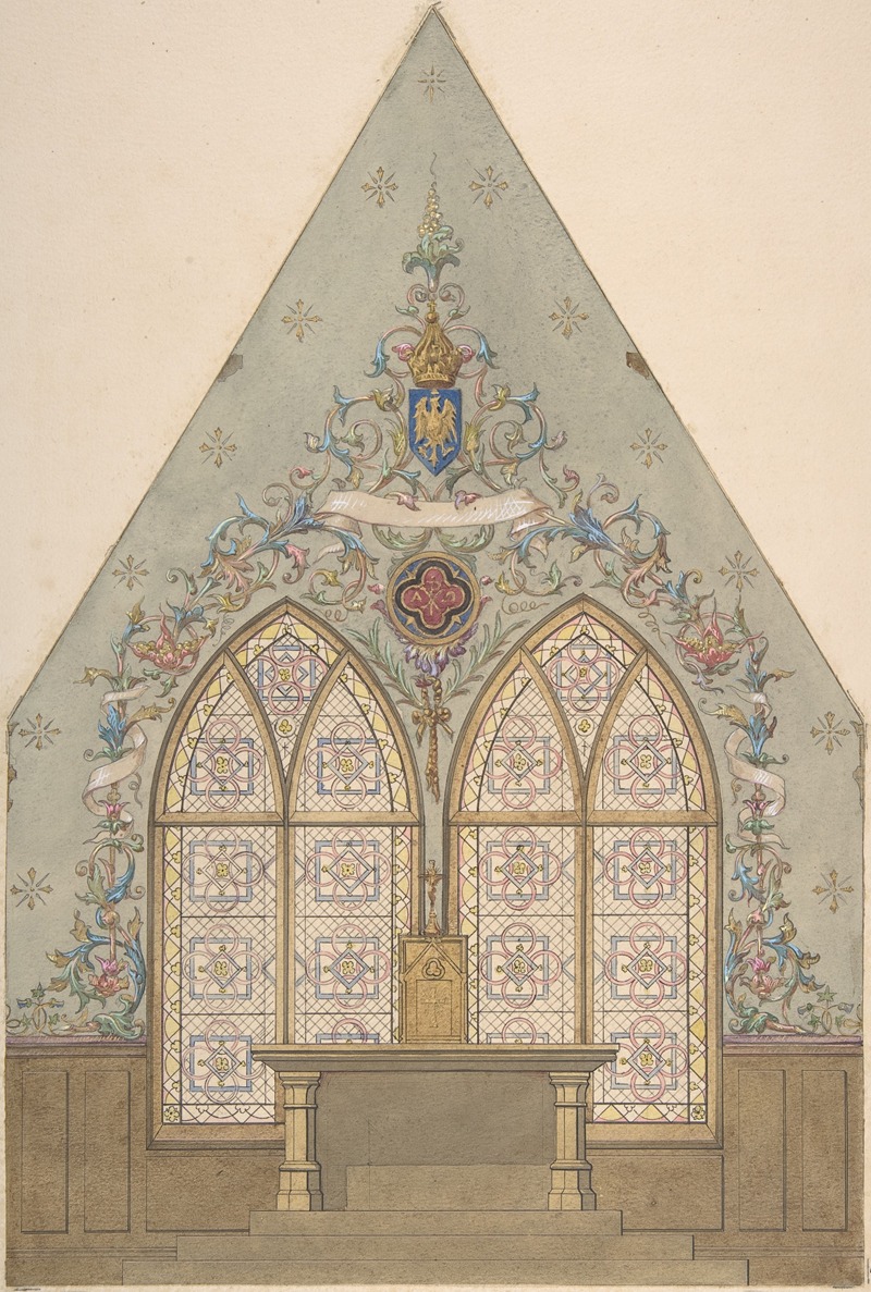 Jules-Edmond-Charles Lachaise - Design for Altar and Chapel, Farnborough