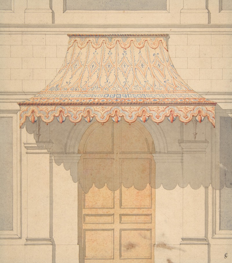 Jules-Edmond-Charles Lachaise - Design for an awning over a door, in Moorish style