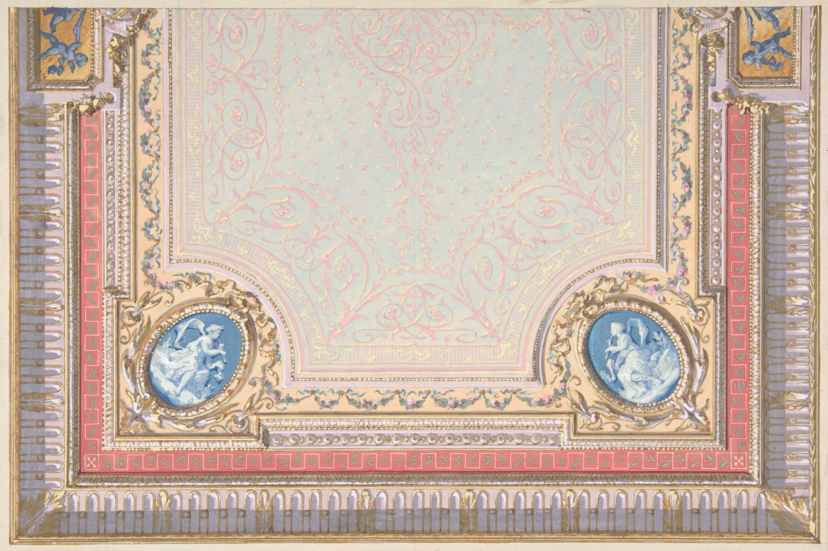 Jules-Edmond-Charles Lachaise - Design for Bedroom Ceiling, Hôtel Hope