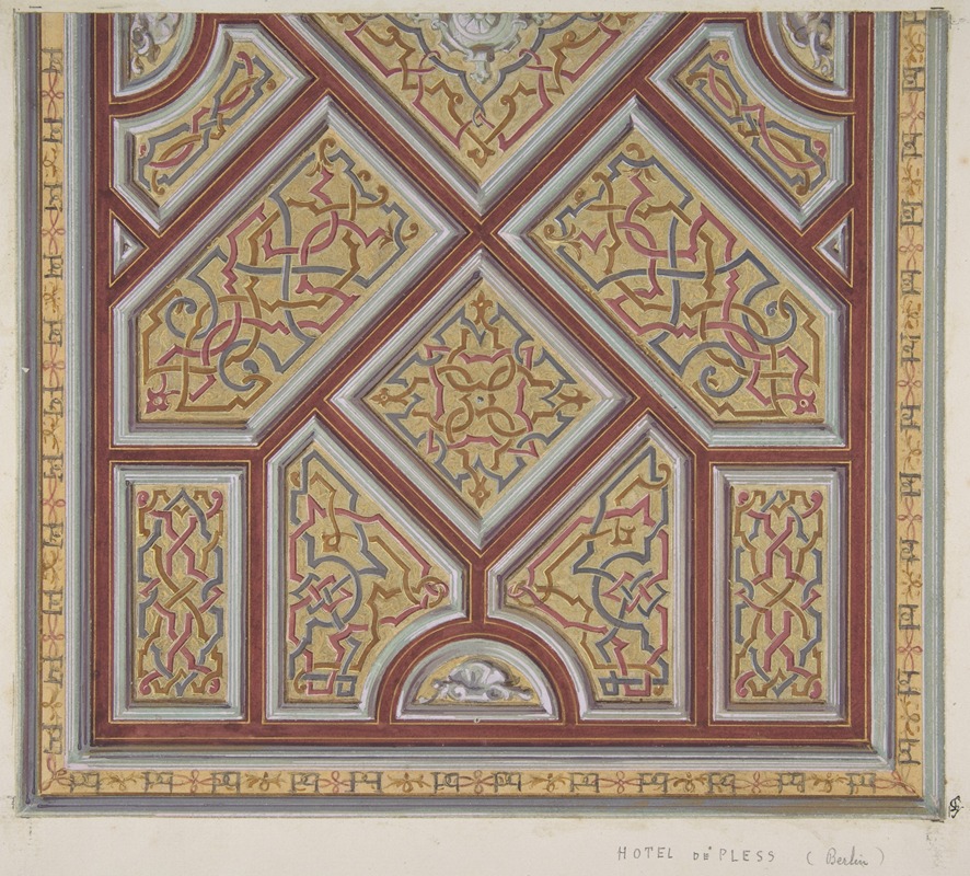 Jules-Edmond-Charles Lachaise - Design for Ceiling Decoration in the Hôtel de Pless, Berlin