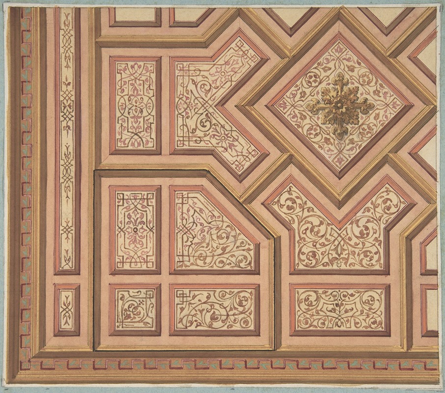 Jules-Edmond-Charles Lachaise - Design for Ceiling, Château de Cangé