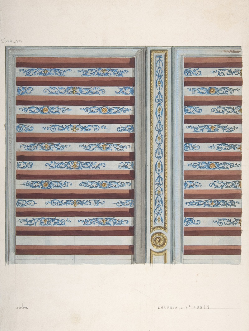 Jules-Edmond-Charles Lachaise - Design for Ceiling, Château de St. Aubin