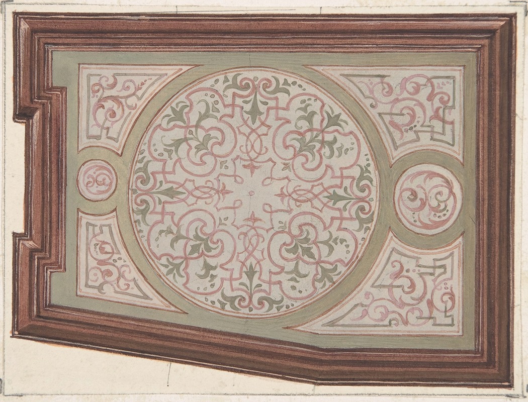 Jules-Edmond-Charles Lachaise - Design for Ceiling, Hôtel Hope
