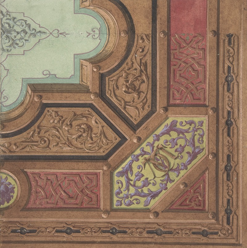 Jules-Edmond-Charles Lachaise - Design for Dining Room Ceiling, Château de Cangé