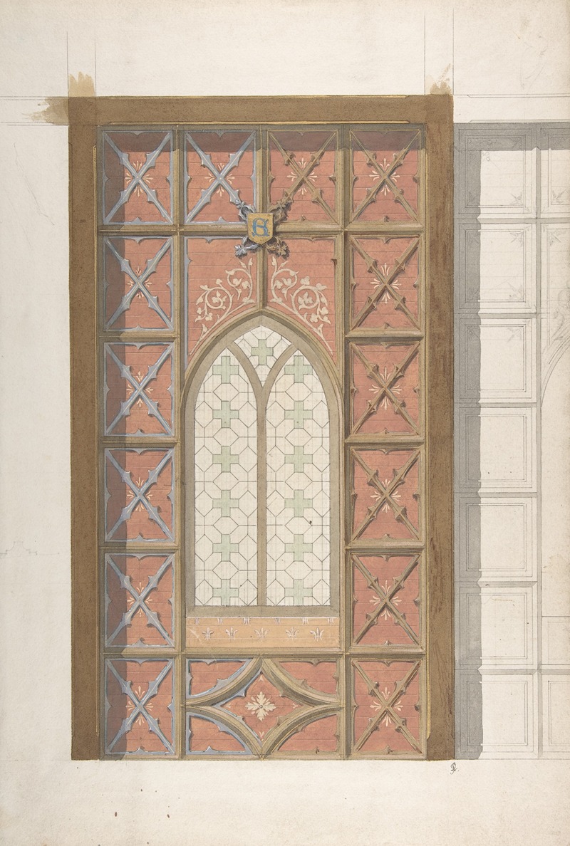 Jules-Edmond-Charles Lachaise - Design for Elevation of Window, Saint Clotilde