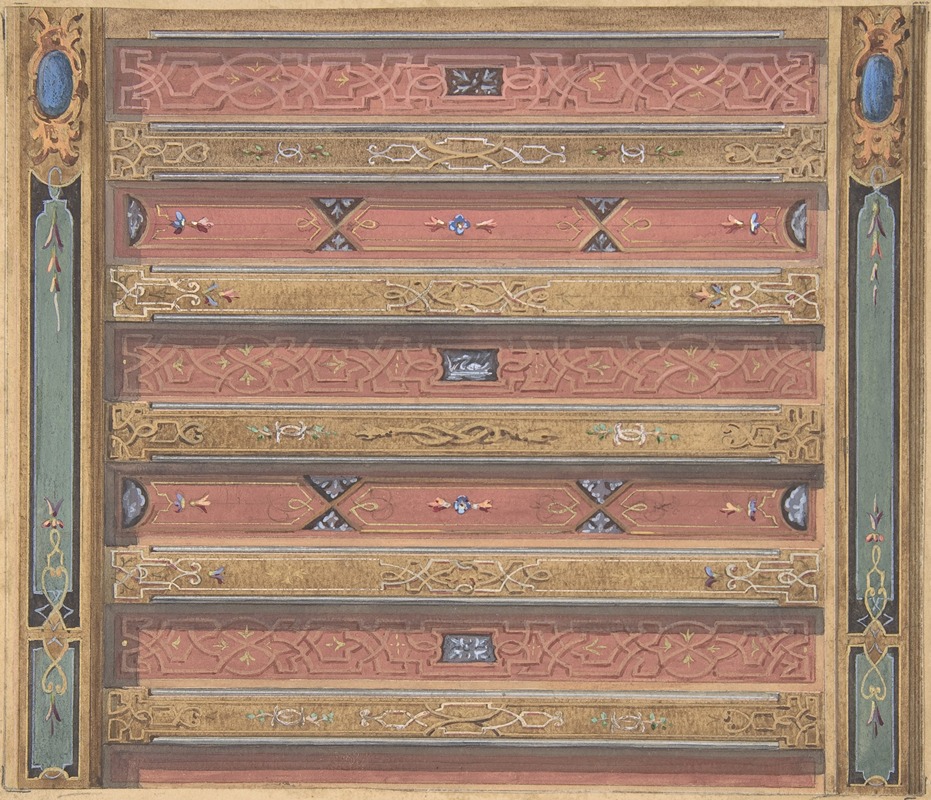 Jules-Edmond-Charles Lachaise - Design for Salon Ceiling, Château de Cangé