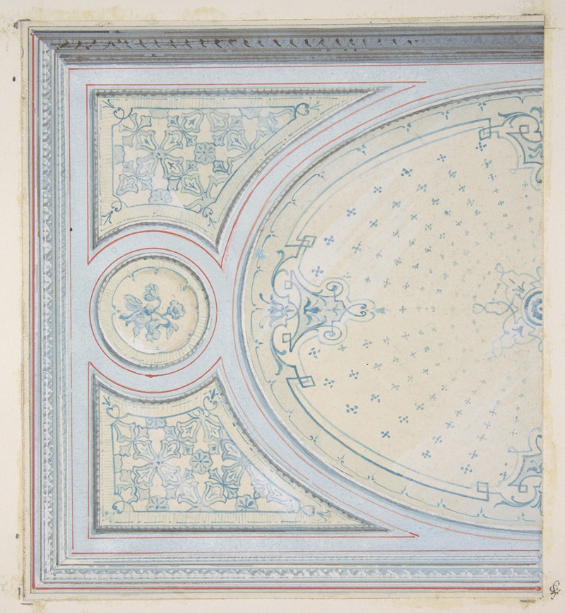 Jules-Edmond-Charles Lachaise - Design for the decoration of a ceiling