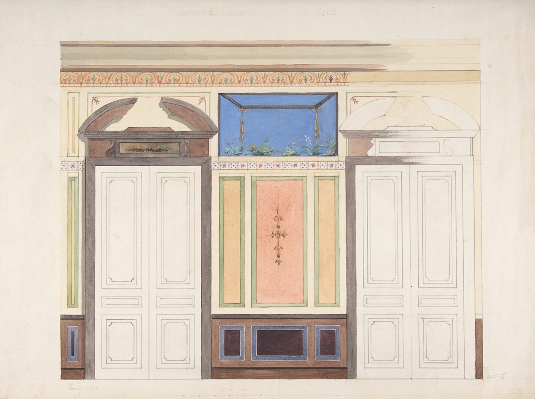 Jules-Edmond-Charles Lachaise - Design for Wall Elevation, Hôtel Candamo