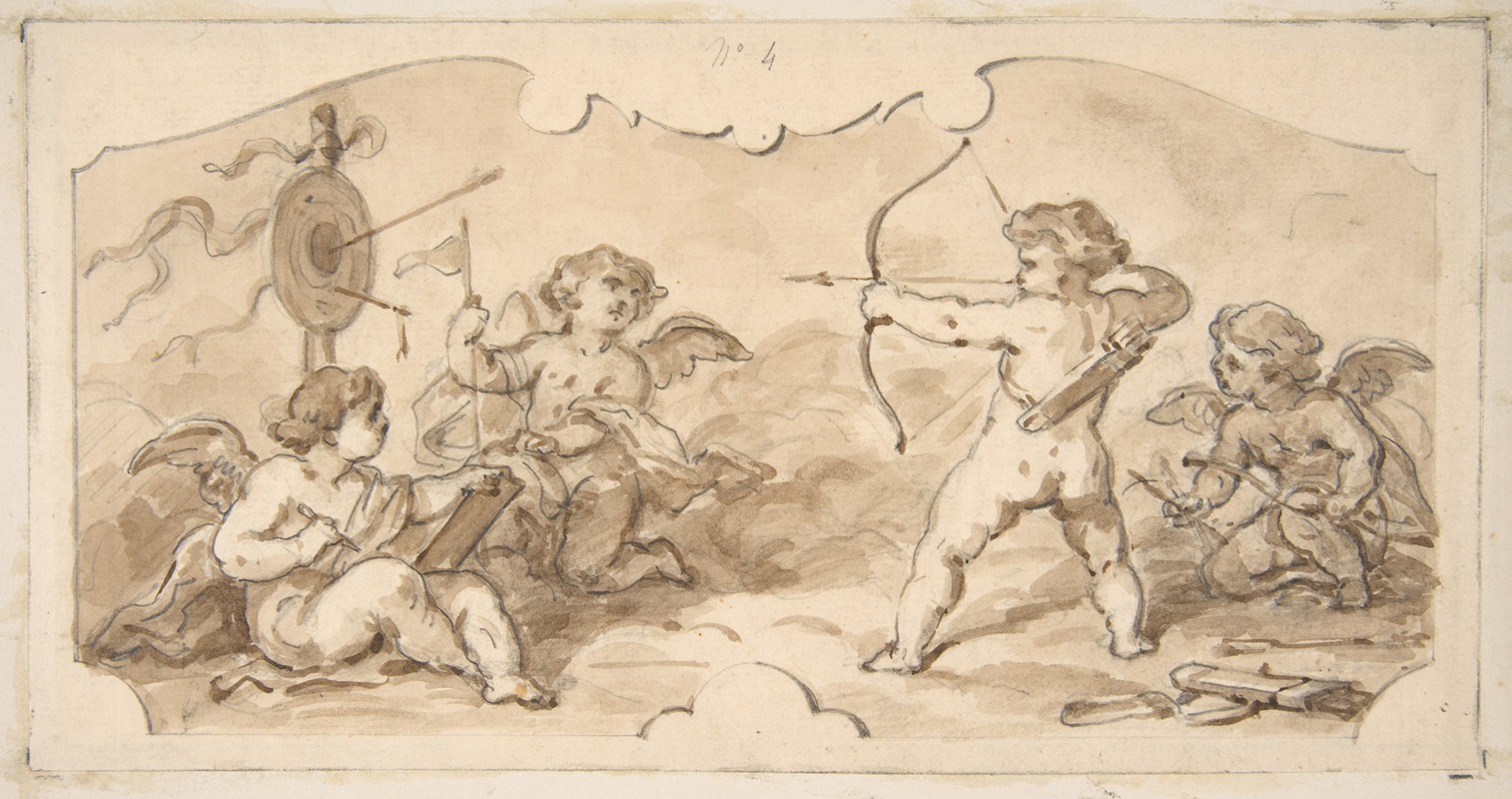 Jules-Edmond-Charles Lachaise - Design of putti at play
