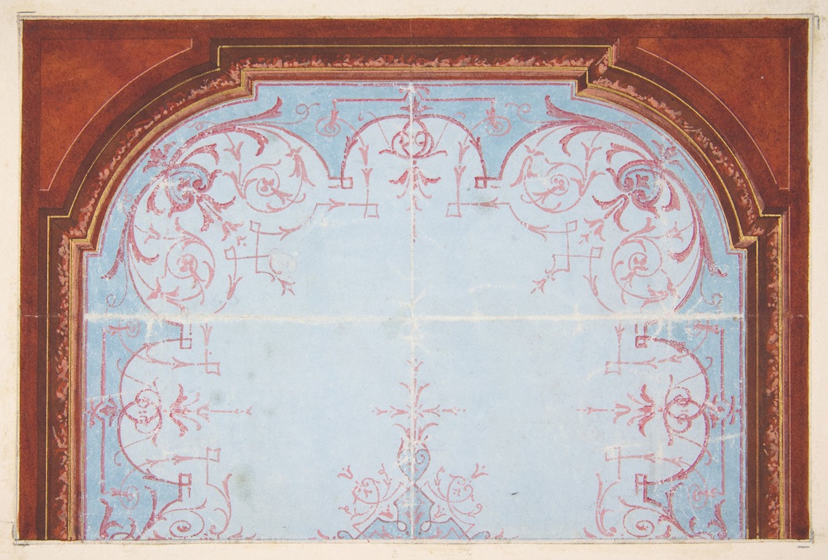 Jules-Edmond-Charles Lachaise - Partial design for painted ceiling