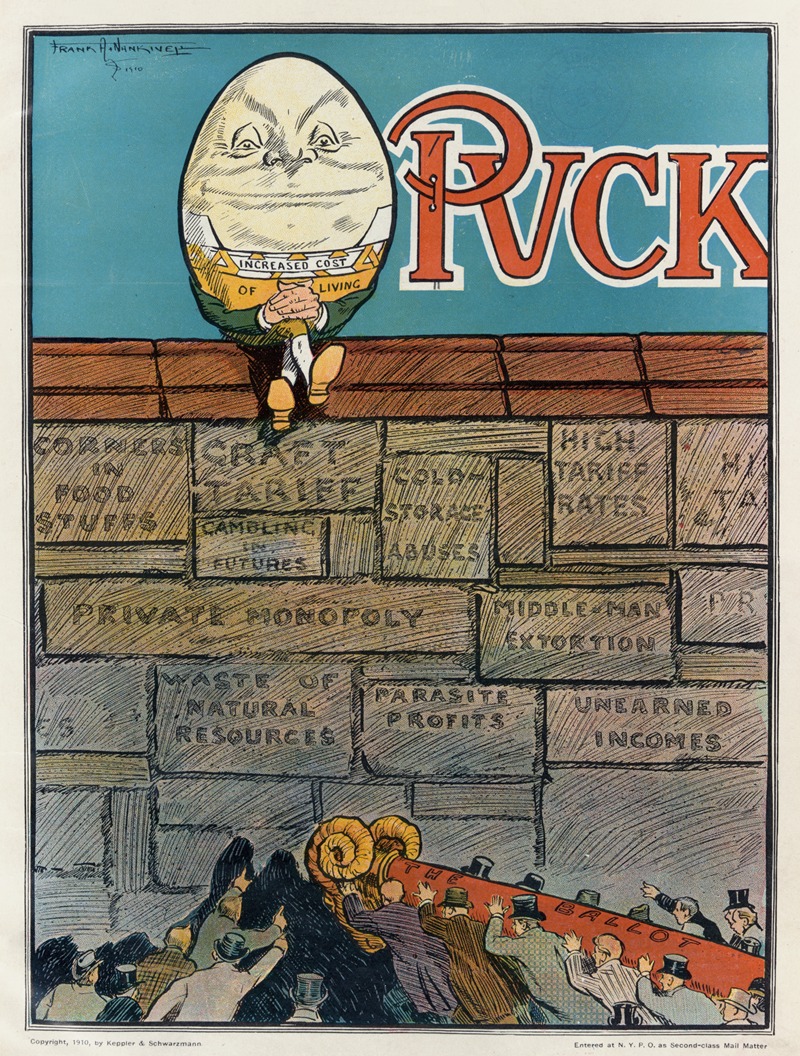 Frank Arthur Nankivell - Humpty Dumpty sat on a wall