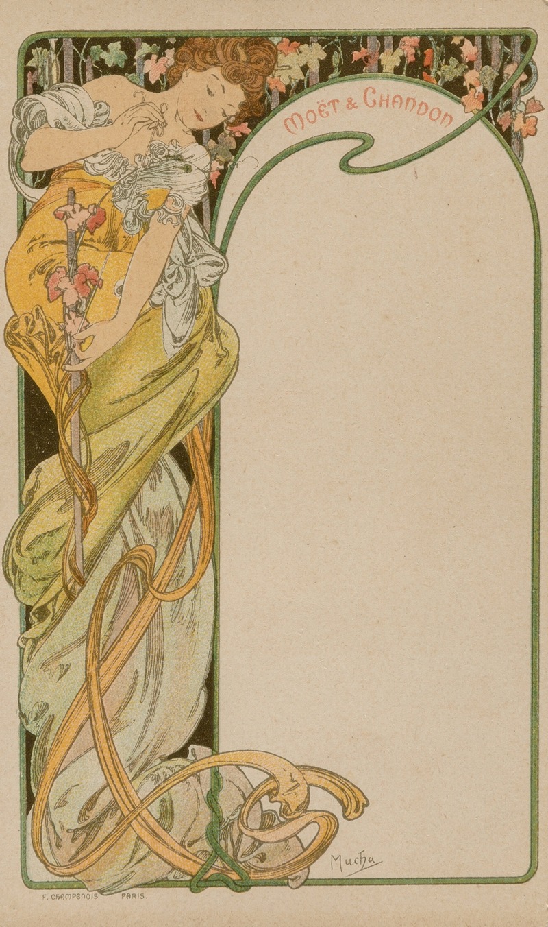 Alphonse Mucha - Menu Card