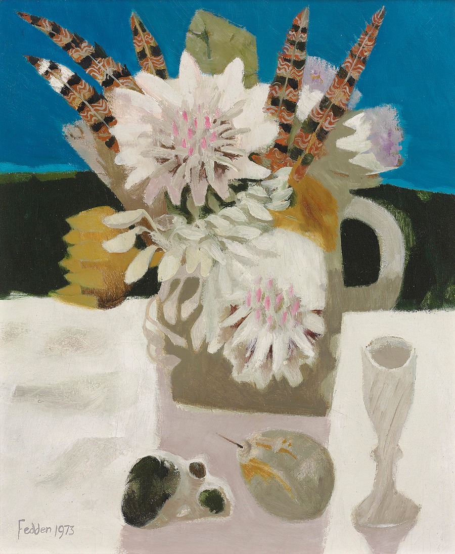 Feathers by Mary Fedden - Artvee