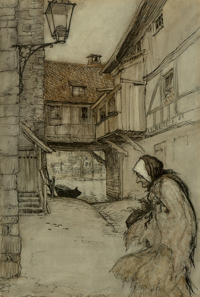 Arthur Rackham - There was an Old Woman Who Lived in a Village