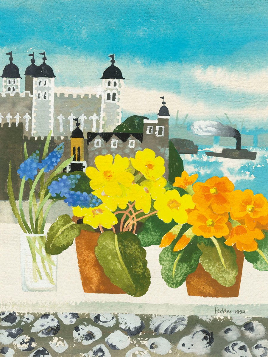 Tower of London by Mary Fedden - Artvee