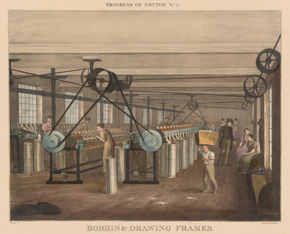 James Richard Barfoot - Progress of Cotton; #5 – Bobbin & drawing frames
