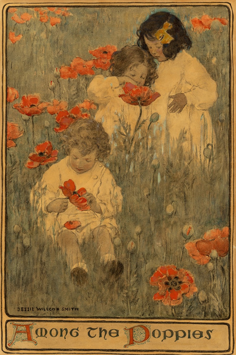 Jessie Willcox Smith - Among the Poppies, The Child in a Garden