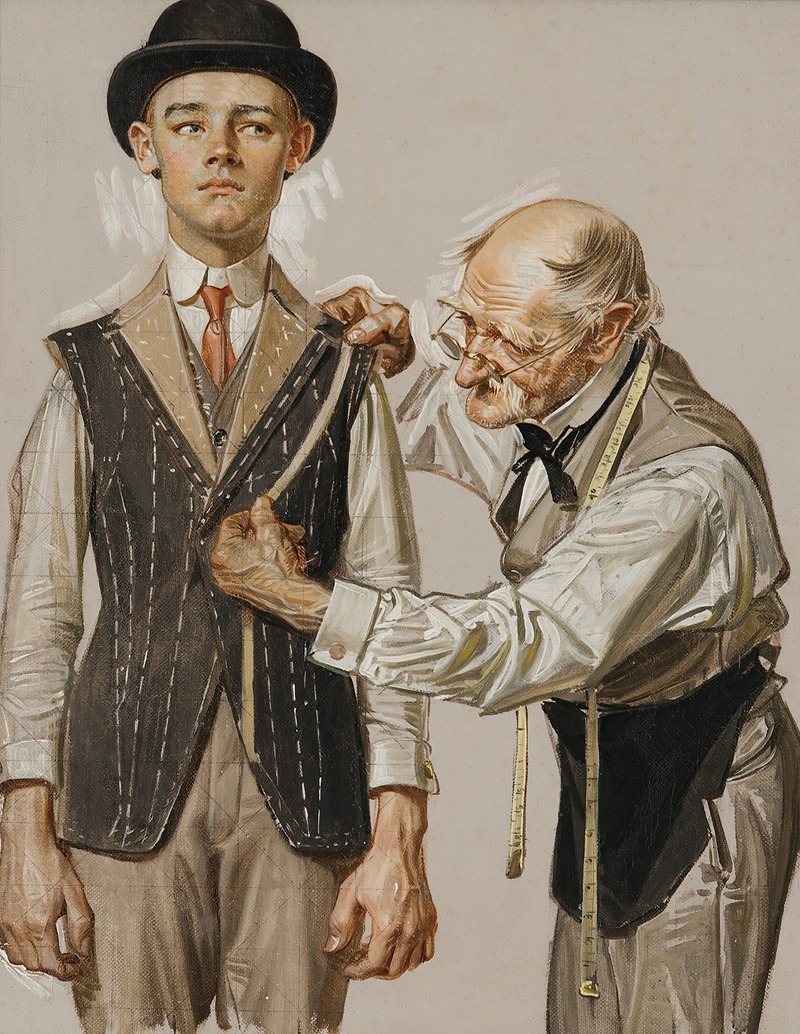 J.C. Leyendecker - Fitted for a Suit